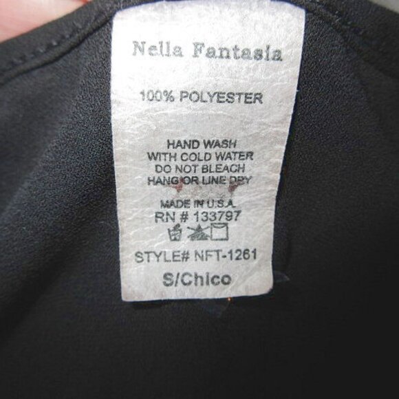 Vtg Y2K Sheer Mesh Tunic Top Size S Lace Neck Tie Back Steampunk Grunge Goth 90s - Picture 7 of 7